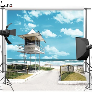 

MEHOFOTO Seaside Vinyl Photography Background For Wedding Blue Sky New Fabric Flannel Background For Children Photo Studio 546