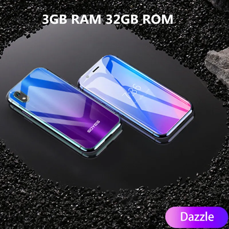 New 2019 Mini Smartphone XS 3'' 3GB+32GB 2GB+16B Android Face Recognion 1580mAh 4G Wifi Backup Pocket Cellphones PK 7S Melrose
