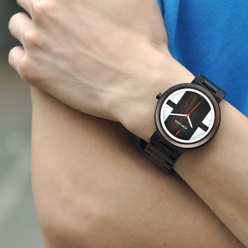 BOBO BIRD Wood Watch Men Relogio Masculino Luxury Design Quartz Wristwatches in Wooden Gift Box DROP SHIPPING W*Q19