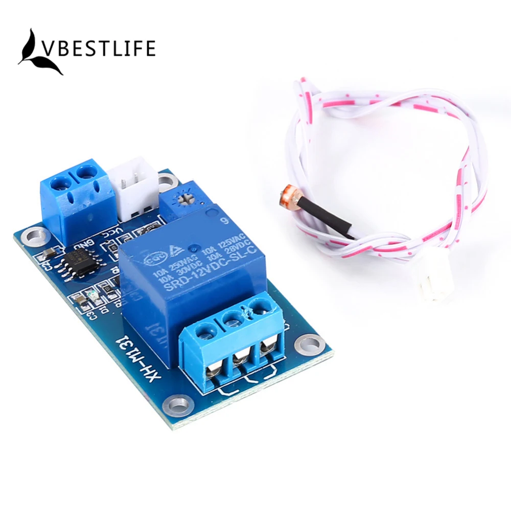 VBESTLIFE 12V Relay Light Control Switch Photoresistor Relay Module