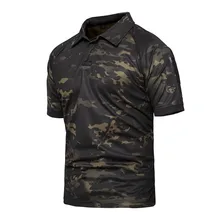 Летняя быстросохнущая армейская Футболка мужская Военная рубашка тактическая Боевая дышащая камуфляжная футболка 5XL
