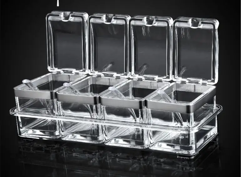 

Acrylic Transparent Spice jar Sugar Bowl salt shaker Cans chili sauce cans Send tsp