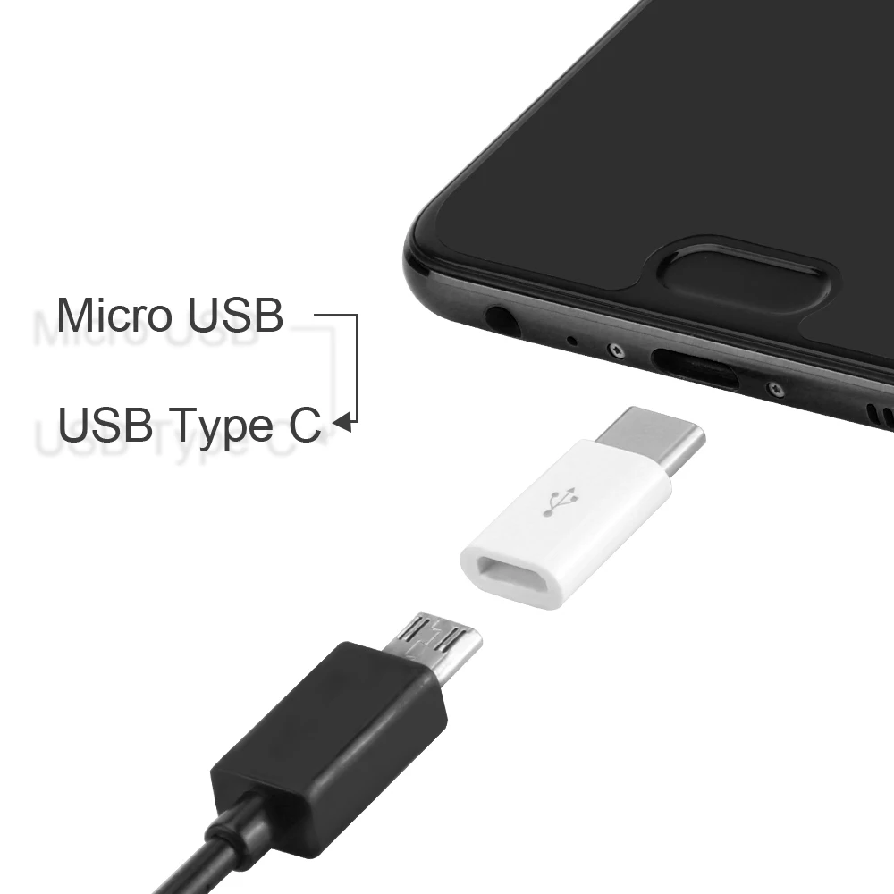 Адаптер USB Powstro с разъемом USB C на Micro USB кабель-конвертер type C адаптер USB 3,1 для Macbook samsung s8 huawei p10 p9 OTG адаптер