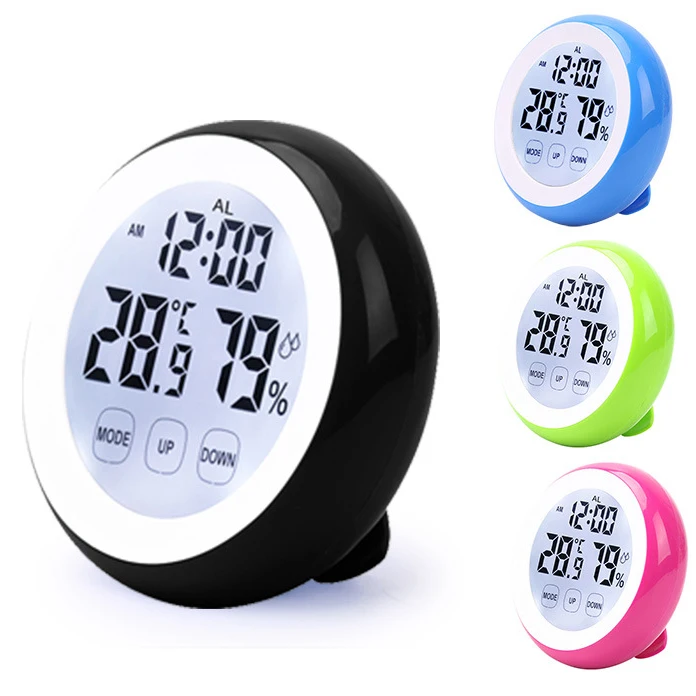 

Digital Alarm Clock Indoor /Outdoor Hygrometer Temperature Meter Student LCD Alarm Clock Backlight Desktop LED Digital Clock