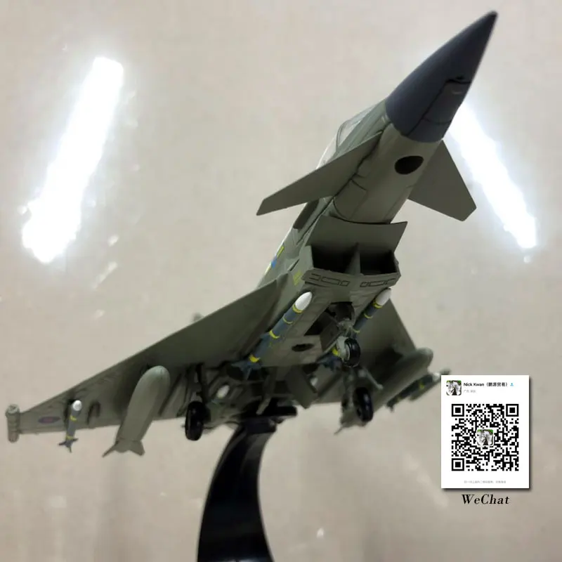 AMER 1/100 масштаб военная модель игрушки евроистребитель Тайфун EF-2000 истребитель литой металлический самолет модель игрушки для сбора, подарок