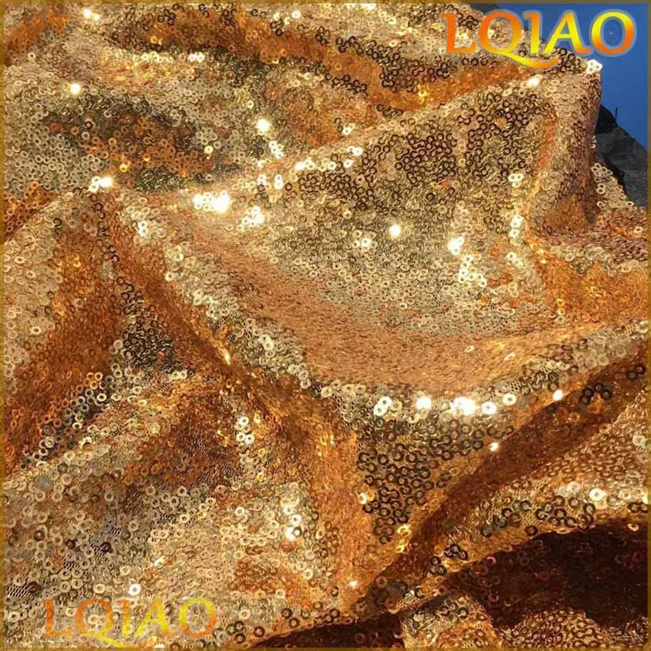 Gold sequin fabric