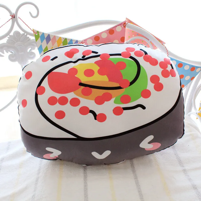 1 шт. 45 см * 40 Kawaii лосось подушка в виде суши плюша риса и овощей рулон Подушка