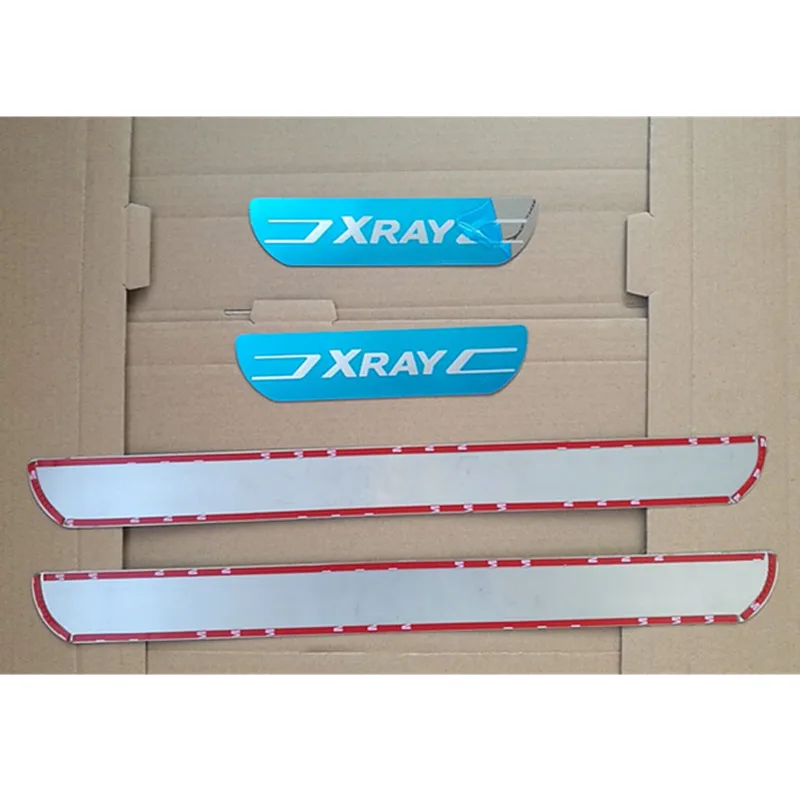 

Xray Door Sill Sticker Cover Stainless Steel Car Door Sill Scuff Plates for LADA Xray 2016-2018