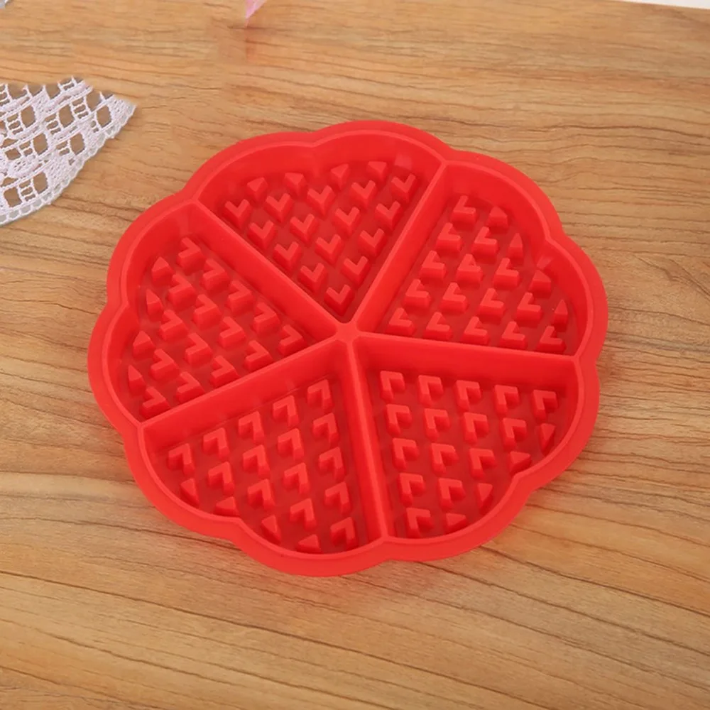 Reusable Non stick Silicone Waffle Mold Kitchen Bakeware Cake Mould Makers for Oven High
