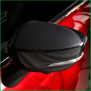 

FOR Mitsubishi Eclipse Cross 2018 2019 ABS Carbon Print ABS CHROME SIDE DOOR REARVIEW MIRROR COVER STICKER TRIM Car styling
