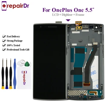 

5Pcs For Oneplus One LCD Display+Touch Screen With Frame Test Good Digitizer Glass Panel Accessory Replacement For Oneplus 1 Lcd