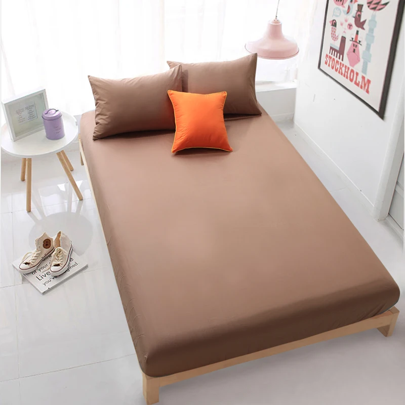 home textile orange fitted sheet bed sheets covers mattress cover orange twin fitted sheet