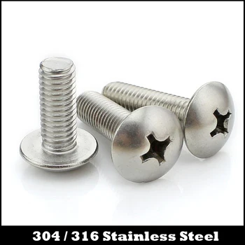 

M2 M2*3/4/5/6/7 M2x3/4/5/6/7 304 Stainless Steel 304ss Philips Cross Recessed Round Truss Mushroom Head Machine Screw