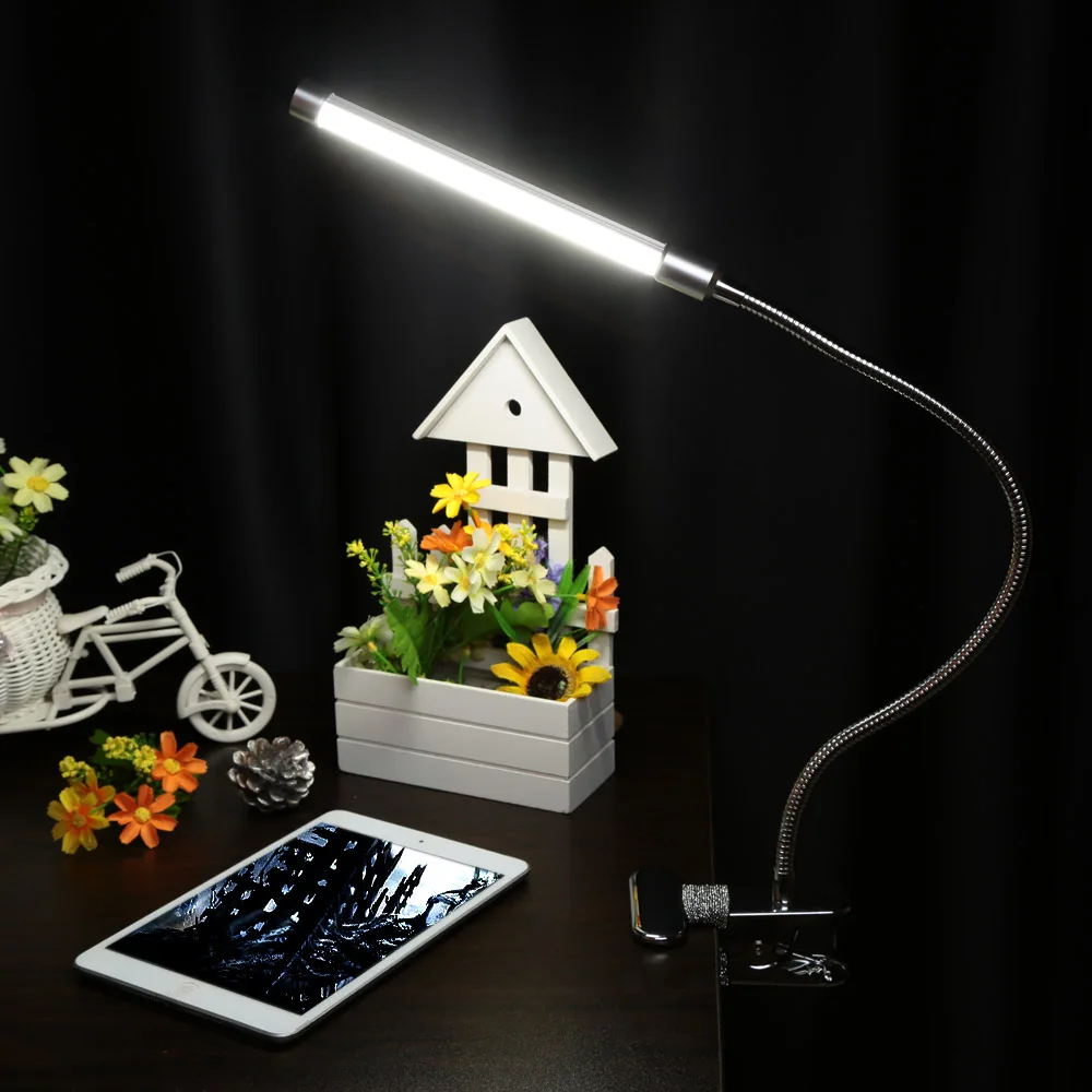 

10W reading lamp LED Clamp Clip Light Table 36 LEDs 10-level Brightness Adjustable 3 Lighting Colors USB led Reading Lamp table