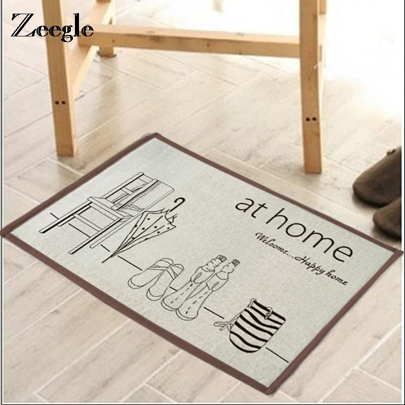 Creative Pattern Door Mats Anti-slip Floor Carpet for Living Room Bedroom Bedside Mats Absorbent Outdoor Rugs Bathroom Bath Mats