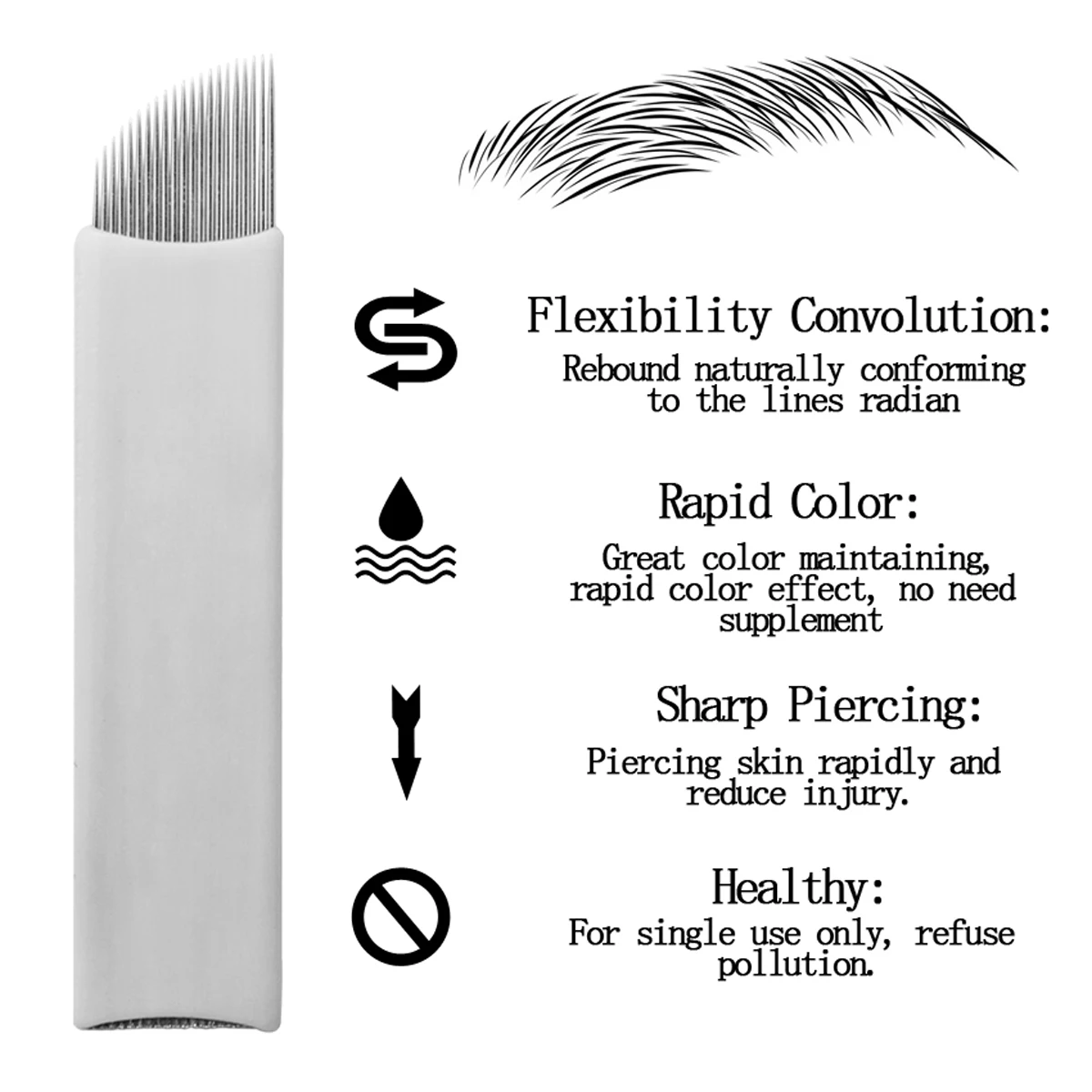 

Makeup Manual Needles 10Pcs 21Pin Microblading Eyebrow Lip Eyeliner 3D Embroidery Permanent Makeup Tattoo Manual Pen Inks Supply