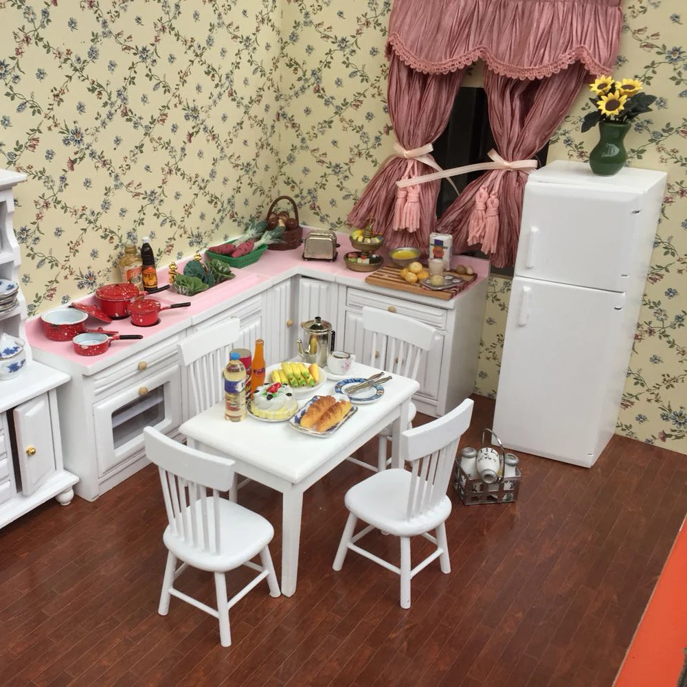 1:12 Кукольный домик мебель игрушка для кукол миниатюрный холодильник плита