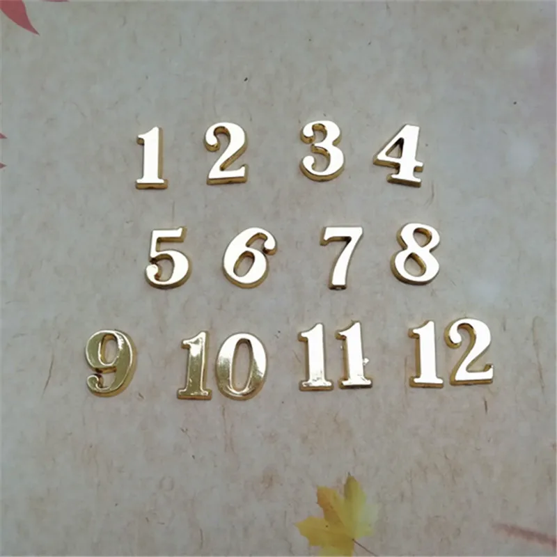 

New 20Sets 1.5CM Plastic Gold Arabic Numbers for DIY Quartz Clock Accessories