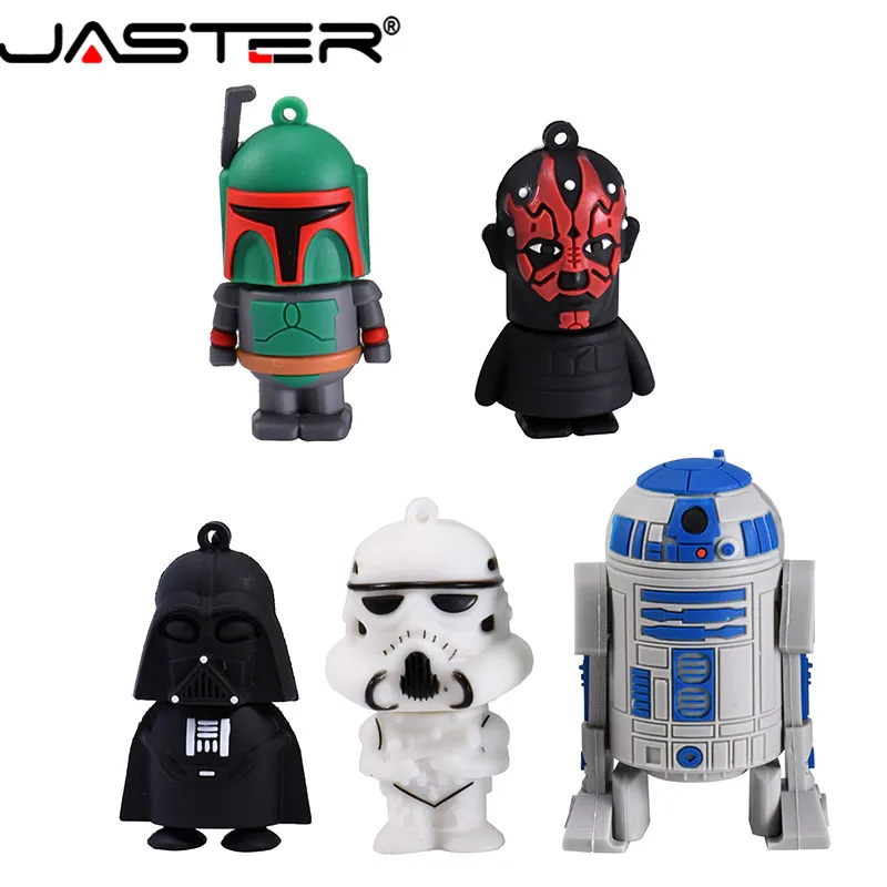 JASTER Star Wars Pendrive Series R2D2 BB-8 автоматическое устройство с usb-портом флеш-накопитель йода Дарт Вейдер карты памяти флешки 64 ГБ 8 ГБ 16 ГБ 32 ГБ