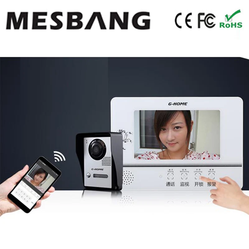 

2017 ip wifi doorbell with androip IOS APP remotely control and inner monitor free shipping