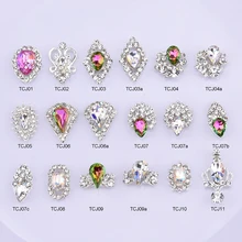 10 шт. кристаллы для ногтей, дизайн, сплав, 3d Стразы, дизайн ногтей, корона, алмазные драгоценные камни, украшения ногтей, подвески, стразы, принадлежности TCJ01~ 11