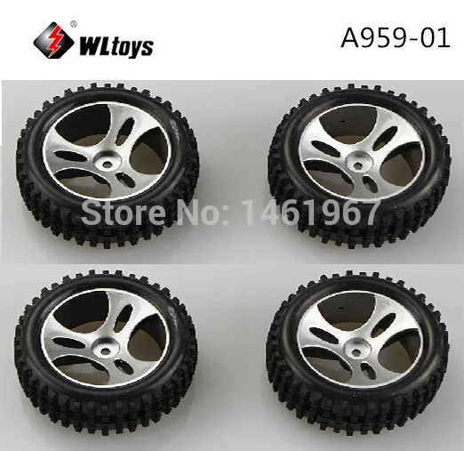 

4pcs/lot Wltoys A959 A959-B 1/18 RC Car Spare Parts Tires Wheels A959-01