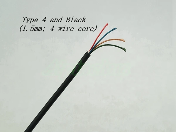 Aipinchun 20 метров DIY аудио кабель для наушников Ремонт Замена наушников медный провод TPE шнур - Цвет: Type 4 and Black