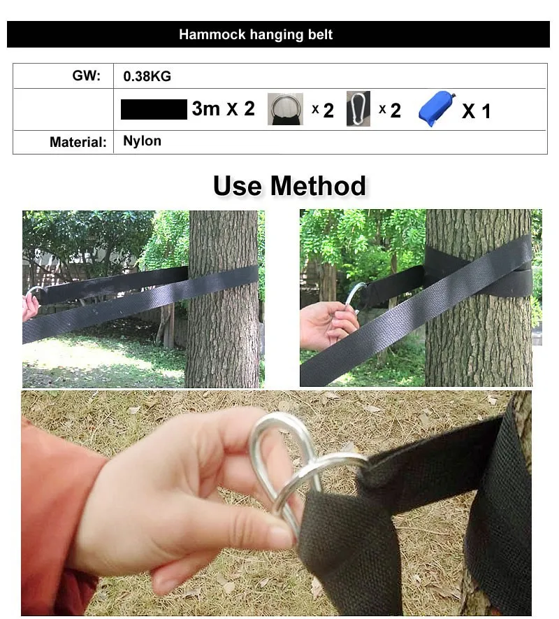 Открытый гамак специальный ремешок с карабином связывая арматурной связаны с больше ремни крюк