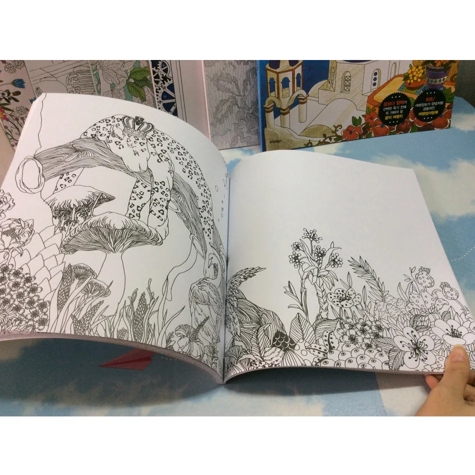 82 страницы мечта взрослых раскраски граффити Живопись Рисунок Secret Garden раскраска