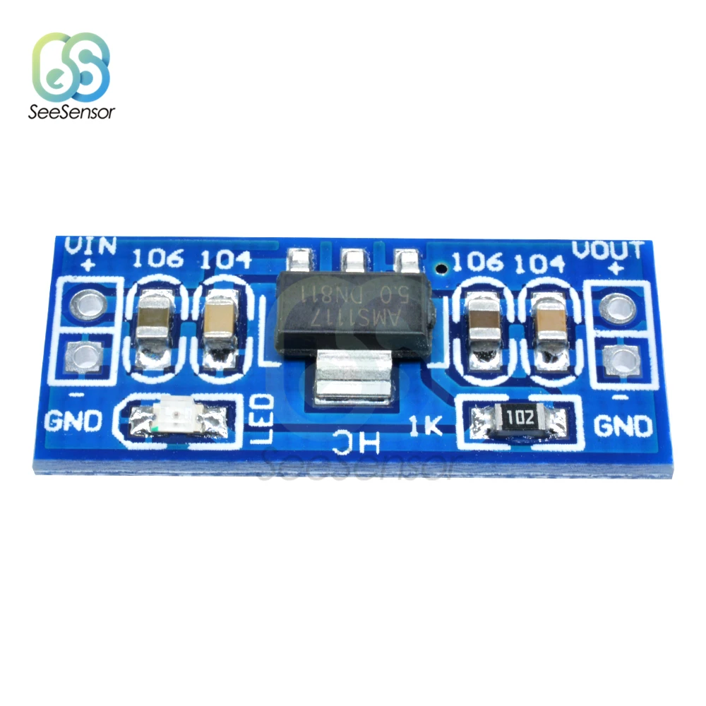 5 шт. AMS1117 1,2 в 1,5 в 1,8 в 2,5 в 3,3 В 5,0 в DC-DC понижающий модуль питания плата преобразователь напряжения