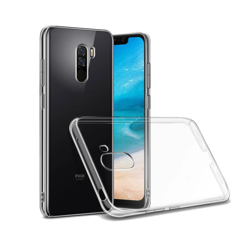 

Clear Case For Xiaomi Pocophone F1 Redmi Note 7 pro Mi 5 5s Plus 4x Soft Silicona Funda TPU Phone Fitted Back Cover Transparent