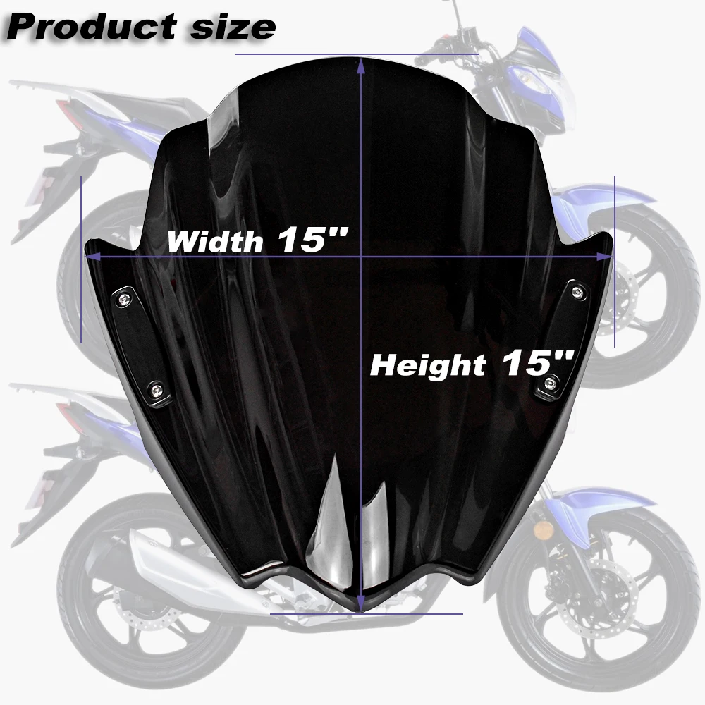 Parabrisas Moto Универсальный мотоциклетный лобовое стекло 7/" и 1" Руль для Benelli Honda Kawasaki Suzuki Yamaha FZ6