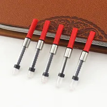 Высокое качество 5 шт. jinhao красные чернила конвертер картриджи авторучка