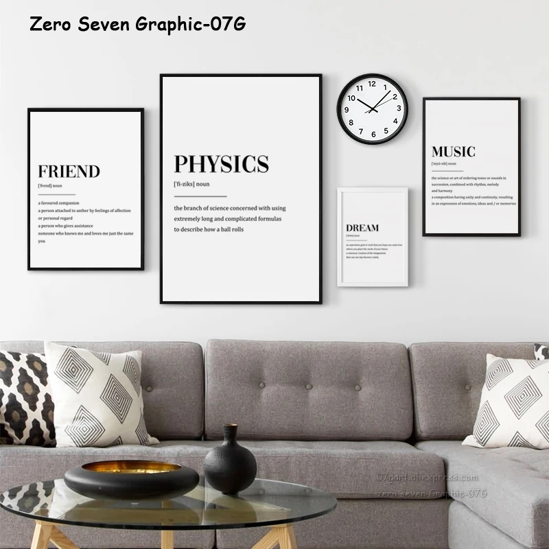 A5 A4 A3 A2 A1 Canvas Painting Dream Friend Word Poster And Print