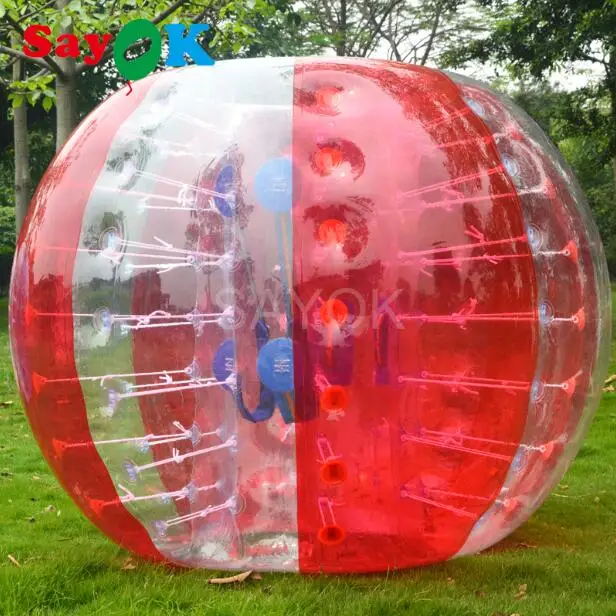 1,5 м надувной мяч для футбола 0,7 мм ТПУ надувной бампербол зорбинг мяч пузырь футбольный шар мяч для футбола на продажу - Цвет: Red