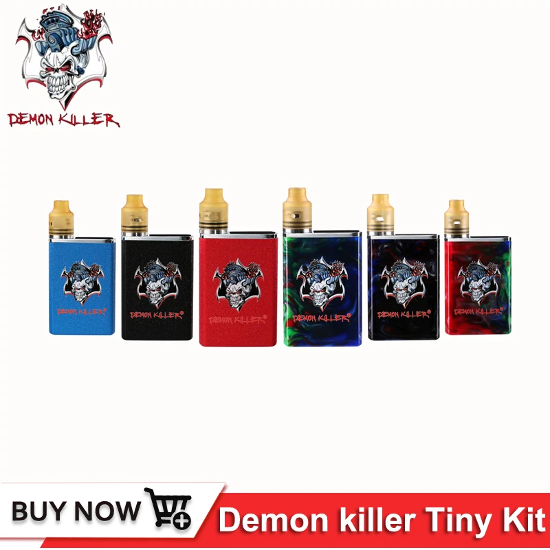 

Original Demon Killer Tiny Kit with tiny RDA tank LED screen 800mAh battery vaper resin electronic cigarette kits vape