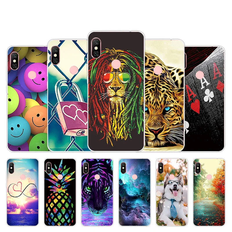 

for Xiaomi Redmi Note 6 Pro Phone Case Smile Printing Soft Slim TPU Shells for Redmi Note6 Pro Back Cover Redmi Note6 Pro