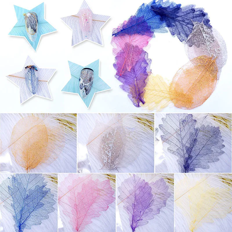 

3pcs/pack Dried Leaves Natural Flowers Nail Art Decor Ultra-thin natural Handmade Preserved Flower Polish Decoration 7 Color