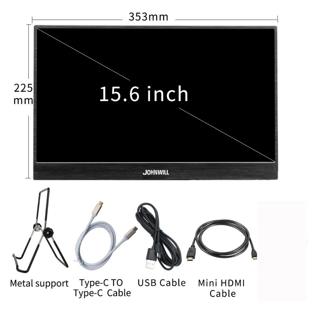 15,6 дюймовый 4K монитор LCD3840X2160 ips 2HDMI DP type-C usb портативный Экран 60FPS Видео игровой монитор для PS4 Pro/xbox OneX