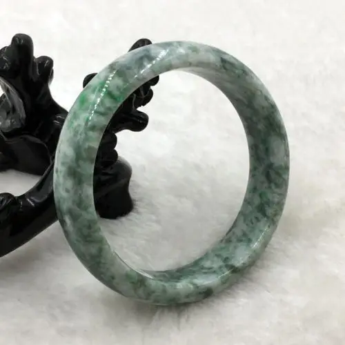 

free shipping 945 Certified Grade "A" Natural Green Jadeite Jade Gems Bangle Bracelet