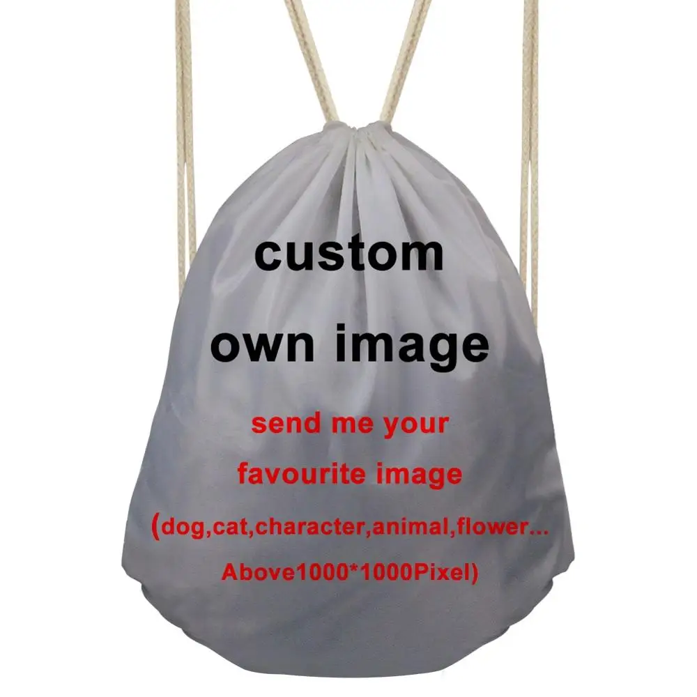 INSTANTARTS Kawaii одежда для собак с принтом женские и мужские мешки с Кулиской повседневные рюкзаки для девочек-подростков для Путешествий многофункциональные сумки - Цвет: CUSTOM-Z3