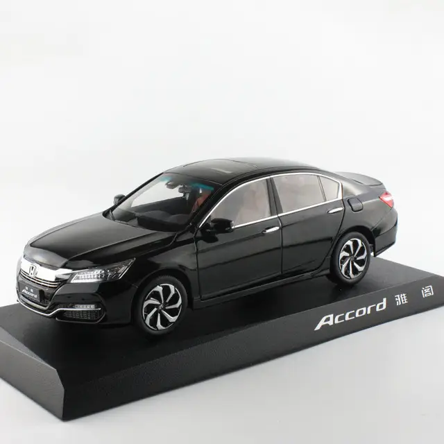 118 Diecast Model for Honda Accord 10 2016 Black Alloy Toy Car