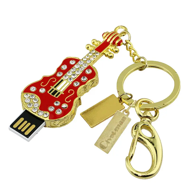 Горячая Распродажа музыкальный инструмент Гитары USB Flash Drive/металл Скрипки usb memory stick 1 ГБ-64 ГБ флэш-памяти накопитель диск