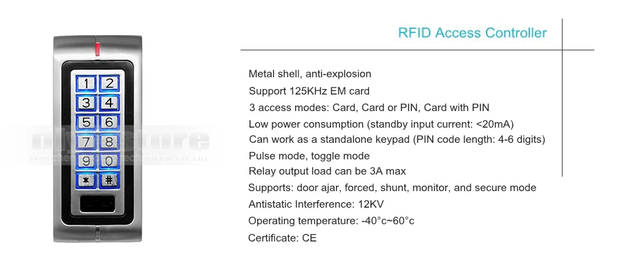 Diysecur 125 кГц rfid металла клавиатура Система контроля доступа Kit + аудио домофоны с дверь зажим + пульт Управление; K2