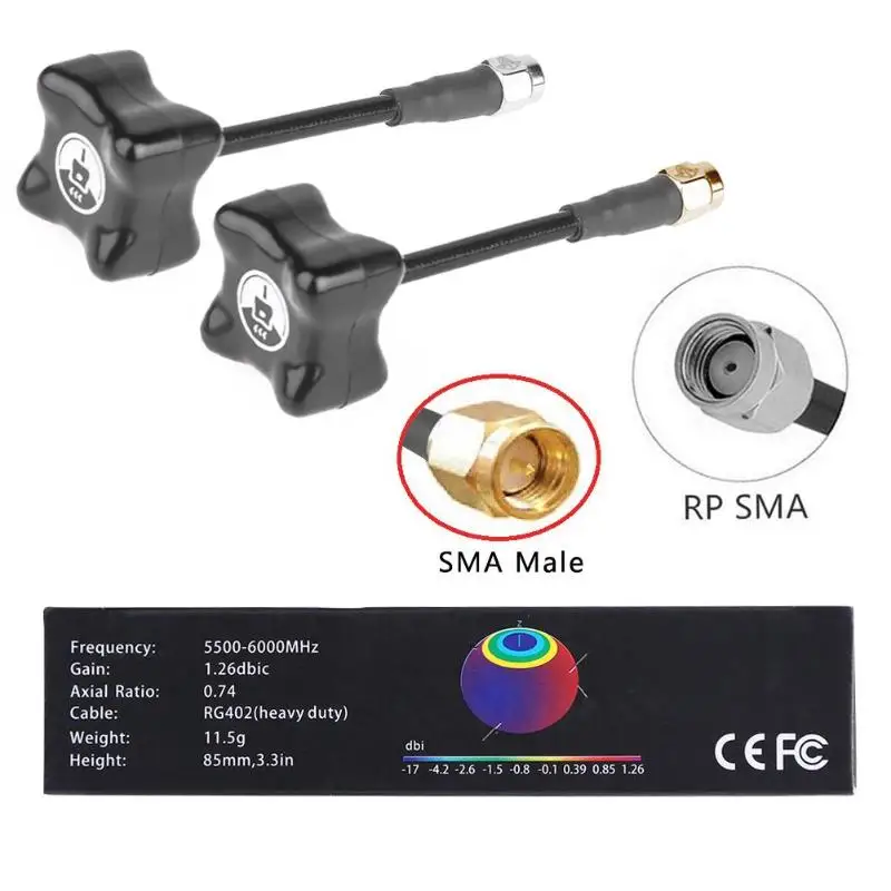 

TBS Image Transmission Antenna 5.8G Multi-axis Gain FPV Antenna fixing wing clover gain omnidirectional mushroom Antenna