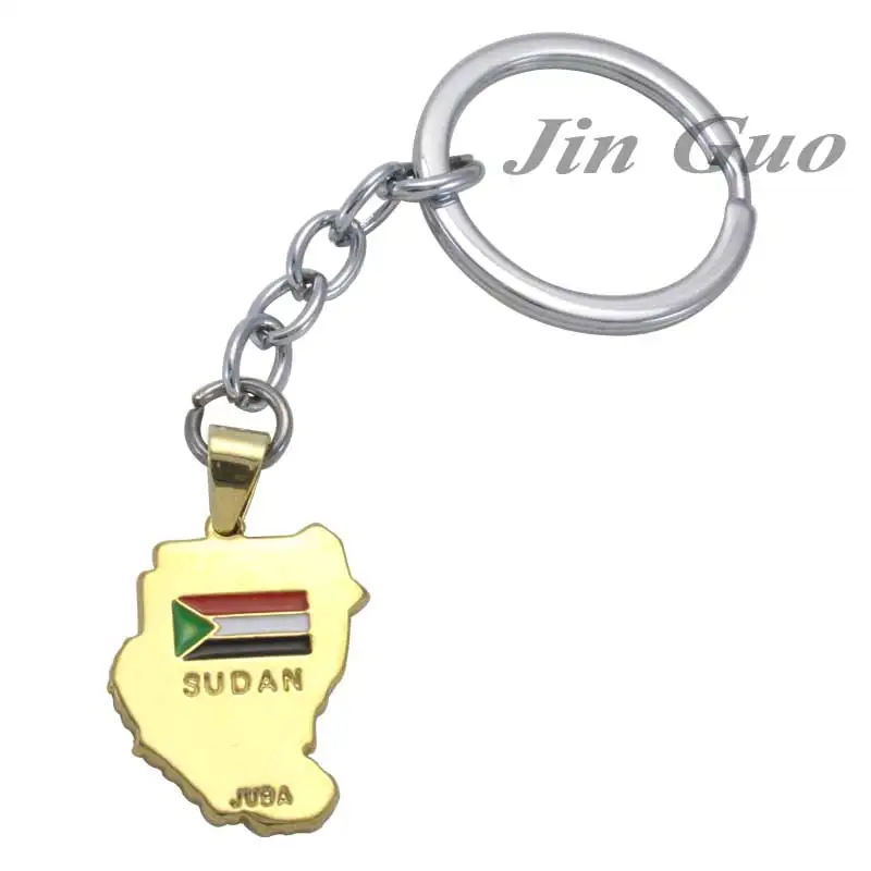 

sudan map sudan National Flag key ring & key chain , country map jewelry