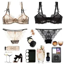 Hot 2017 Fashion Sexy Lace Transparent Bra Set Ultra-thin Vintage Bra Lady Gather Underwear Free Shipping