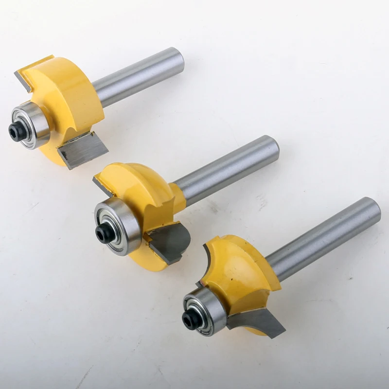 Tanie CHWJW 3PC 8mm Shank szklane drzwi Router bity okrągły koralik zestaw w frez czop frez do obróbki drewna narzędzia