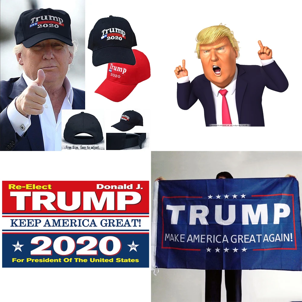 

Trump 2020 Flag Cap Challenge Coin Double Sided Printed Donald Trump Flag Keep America Great Donald for President USA