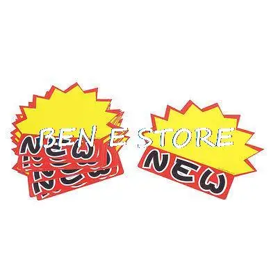

10 Pcs Yellow Red Black New Pattern Promotional Price Tags POP Cards